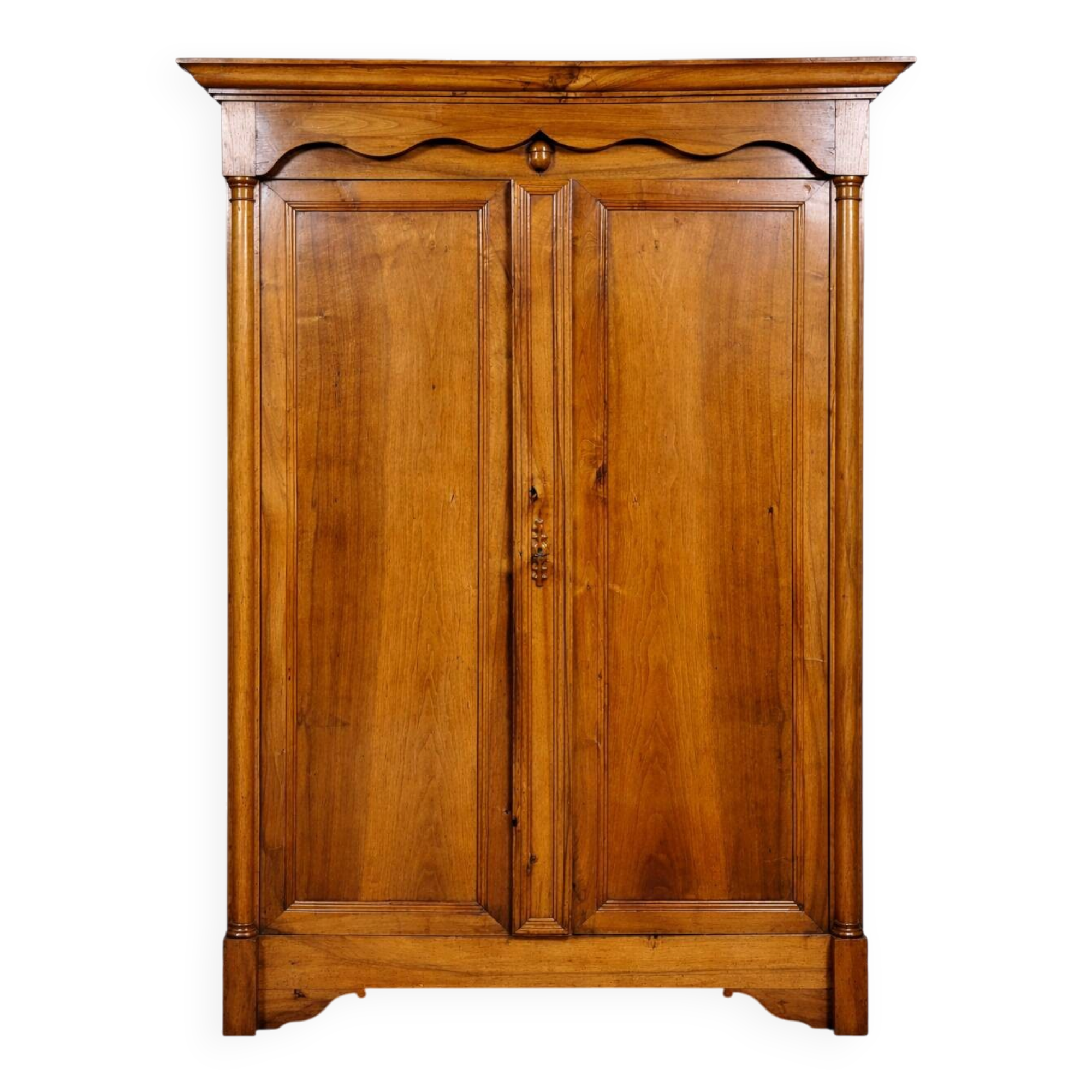 Empire period wardrobe, made of solid walnut, dating from the early 19th century.
