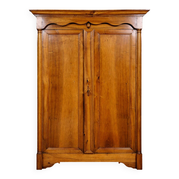 armoire d’époque Empire, en noyer massif, datant du début du XIXe