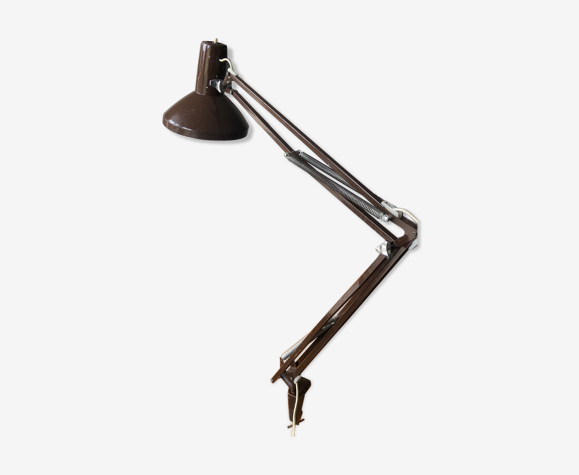 Ledu 231 brown architect lamp with vice | Selency