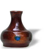 Vase ceramic vintage Brown and blue