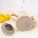 Vintage gooseneck sandstone teapot