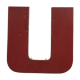 Old metal letter "U"