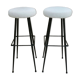 Pair of metal bar top stools in the 60s