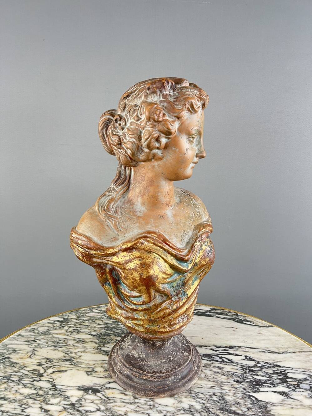 Terracotta Female Bust, Italy, 20th Century