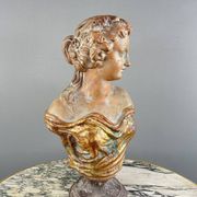 Buste Féminin En Terre Cuite, Italie, XXe Siècle