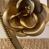 Golden mirror Holywood Regency in gilded metal