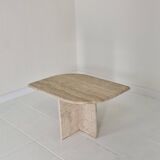 Travertine Coffee or Side Table in Teardrop Shape, Italy 1980s