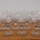 10 stemmed glasses "Cholet" art deco crystal year 1940