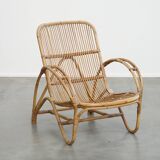 Rattan Armchair by Rohé Noordwolde, 1950