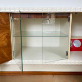 1970s rosewood and white east german sideboard midcentury drinks cabinet vintage