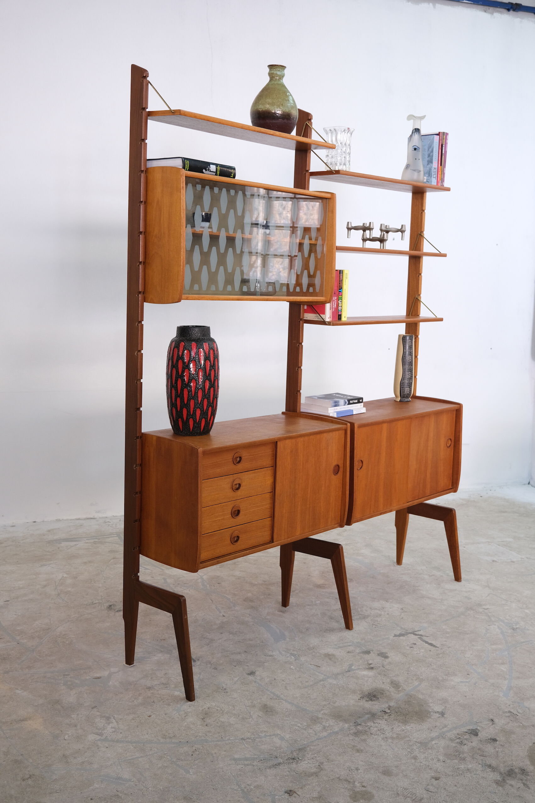 Mid century free standing shelf, 1960's norway