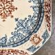 Longchamp square dish in blue and brown ironstone, "Diane" service