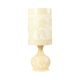 Vintage Table Lamp Alabaster Natural Stone Flowers Spain 1960s