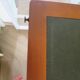 minister's desk - 2 drawers - solid wood - faux leather writing pad - Louis Philippe