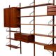 Système mural Royal Teak Poul Cadovius vintage des années 1960 avec 4 armoires