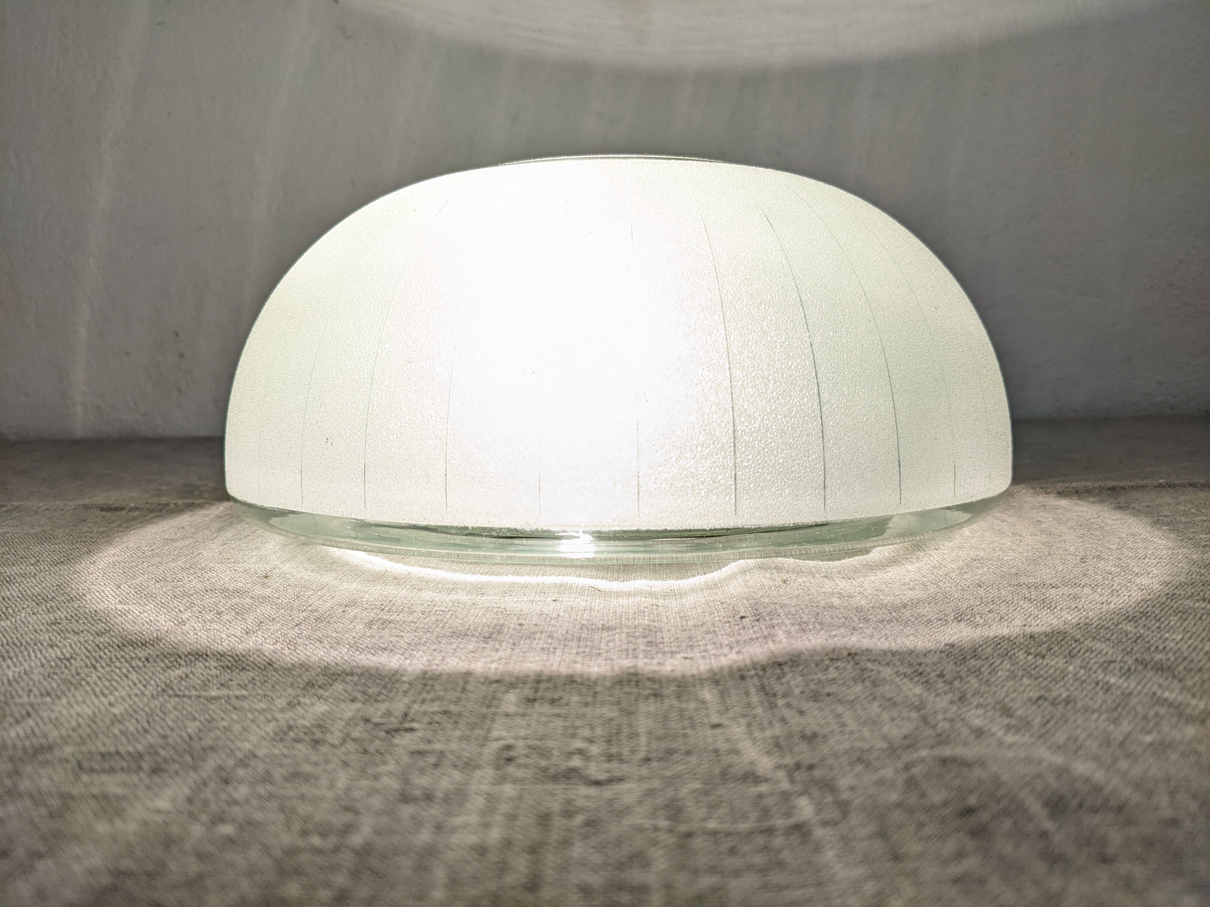 Vintage glass ceiling lamp from the 50s/60s