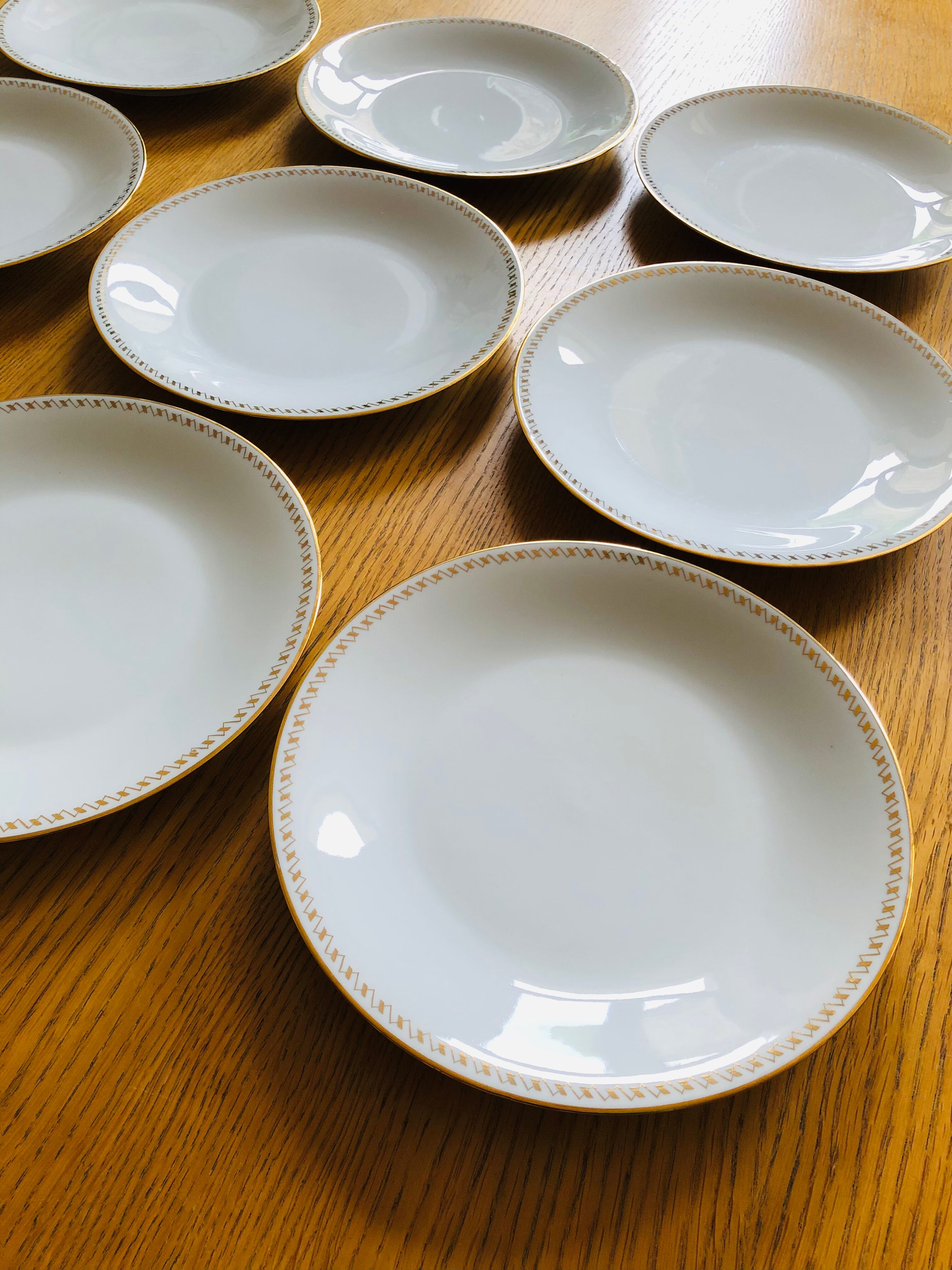 Flat porcelain plates by Sologne Larchevêque