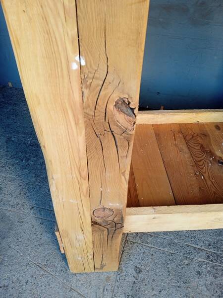 Workbench 120cm old solid wood