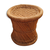 Vintage wicker pouf