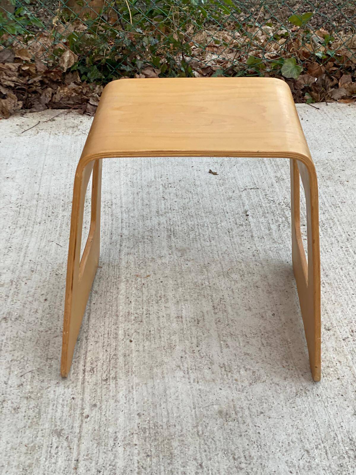 Vintage Benjamin Bent Stool in Curved Wood by Lisa Norinder for Ikea