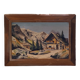 Relief painting signed Guillot mountain village