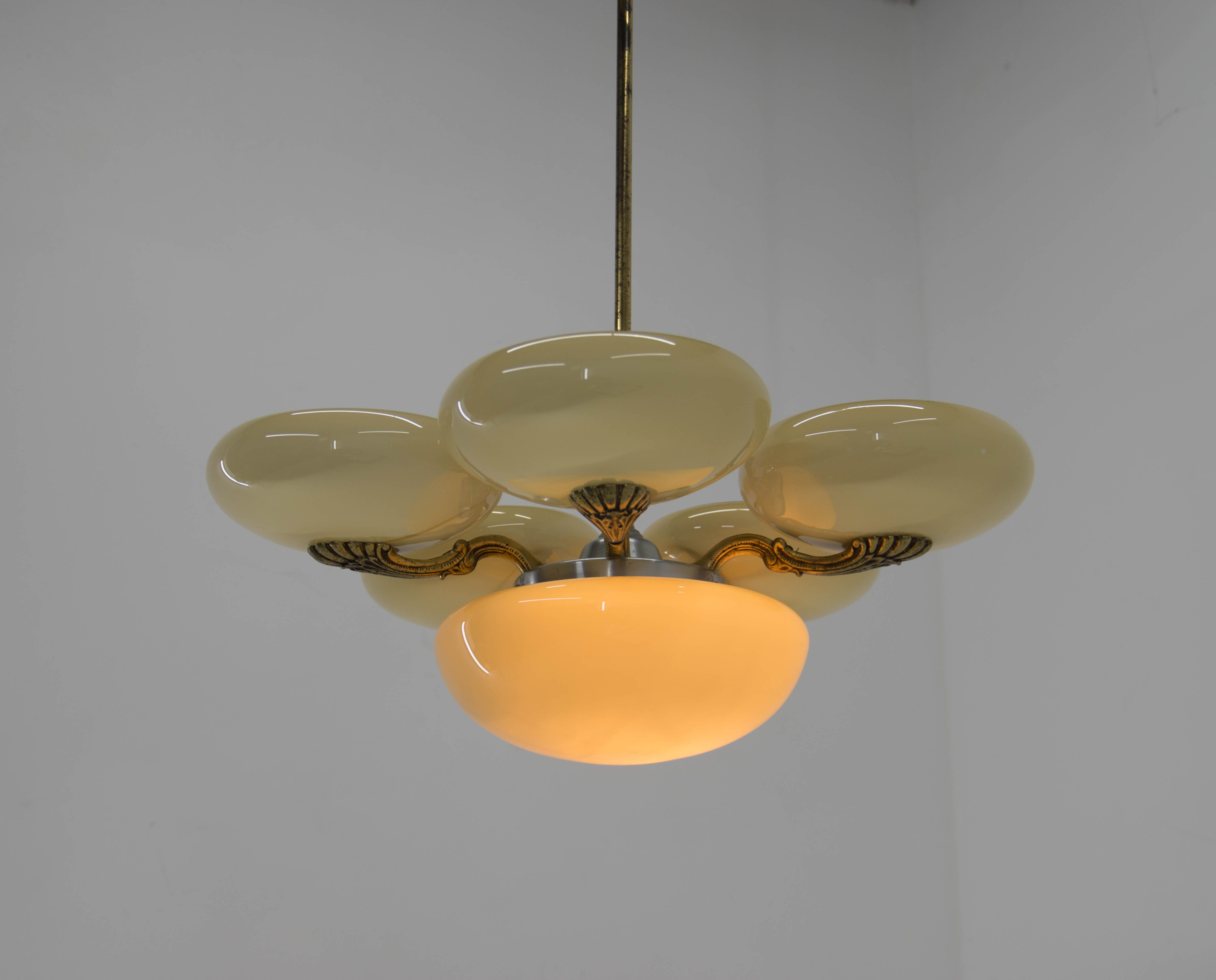 Art nouveau chandelier, 1930s