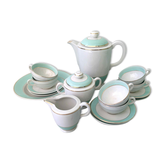 Coffee service earthenware from Lunéville for 6 people