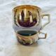 Set of 2 stamped mugs, agricultural theme