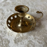 Brass cellar rat candlestick