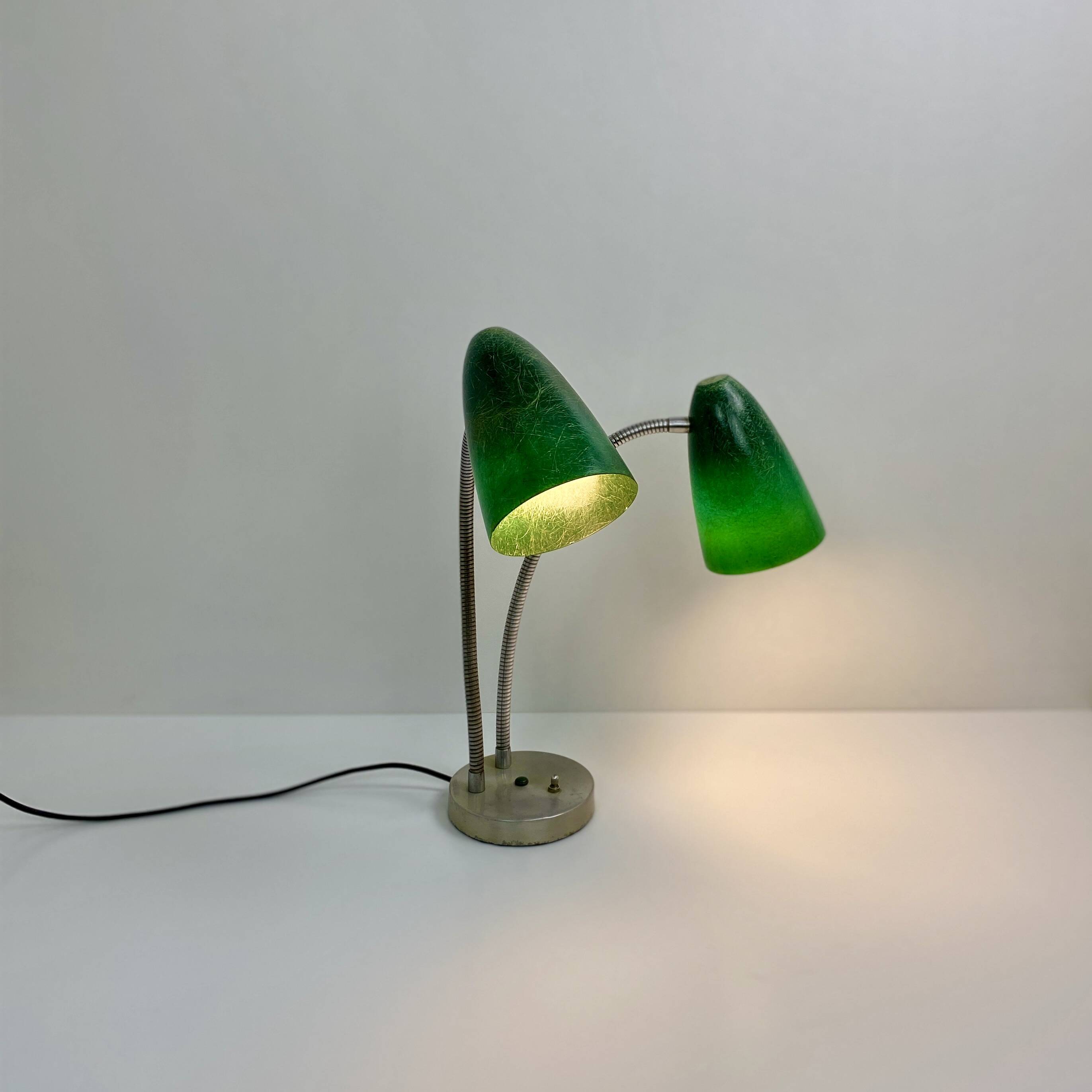American double lamp, fiberglass, 1950, Prescoli