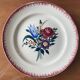 6 large antique flat plates in B.F.K. earthenware.