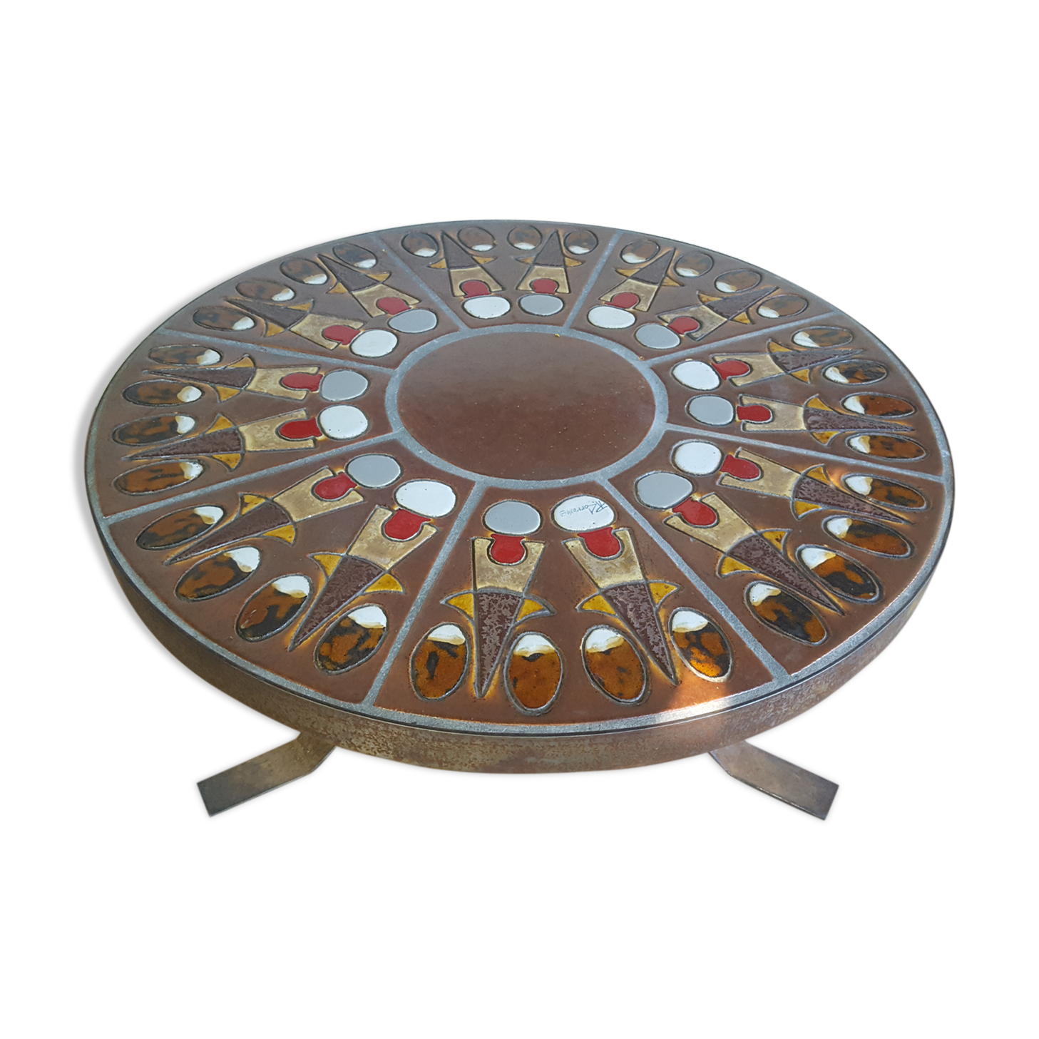 Table basse vintage in ceramique Corroyez