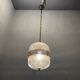 Vintage italian glass light pendant lamps, set of 2