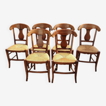 6 chaises  Louis Philippe