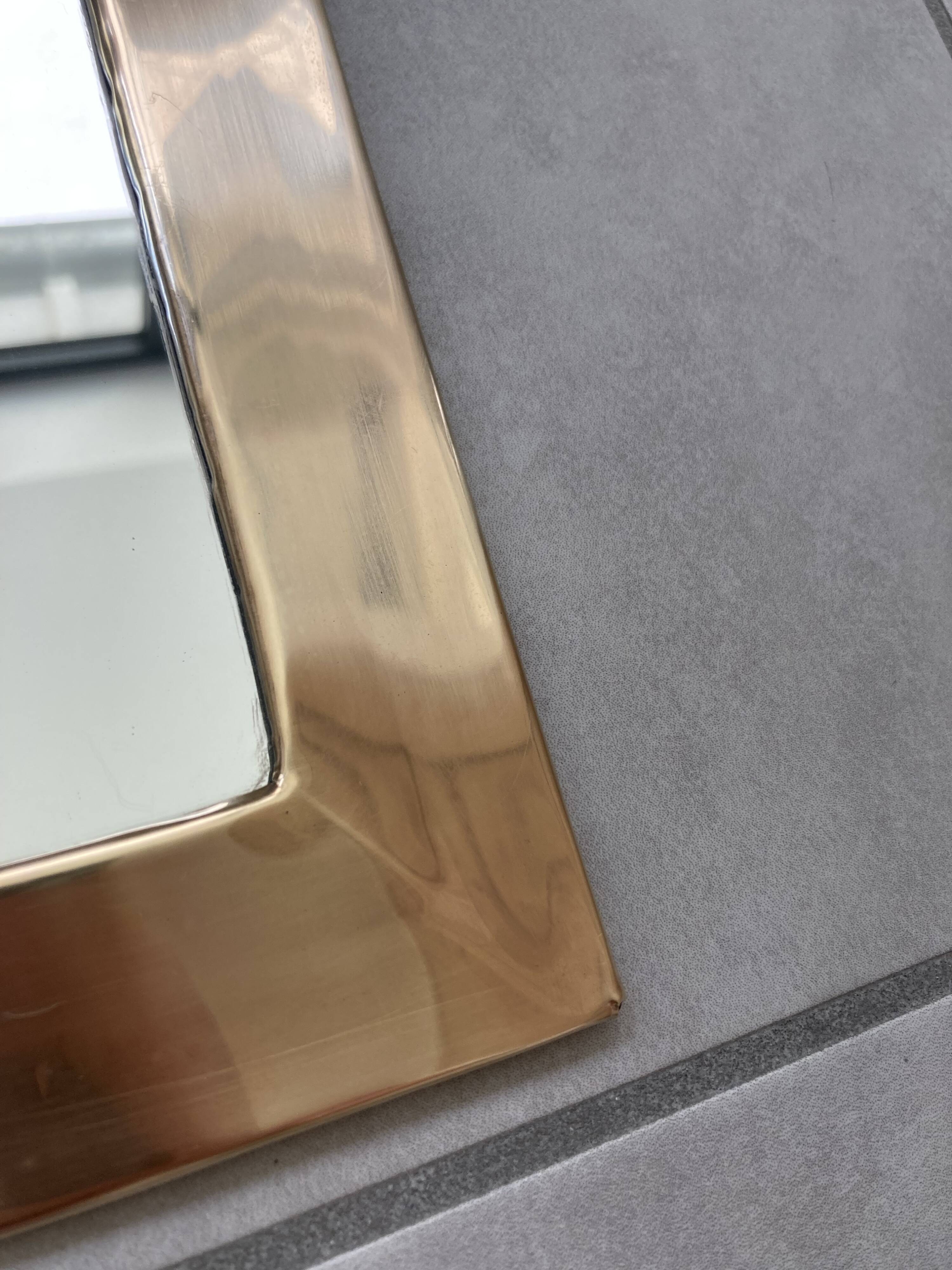 Miroir contour laiton artisanal
