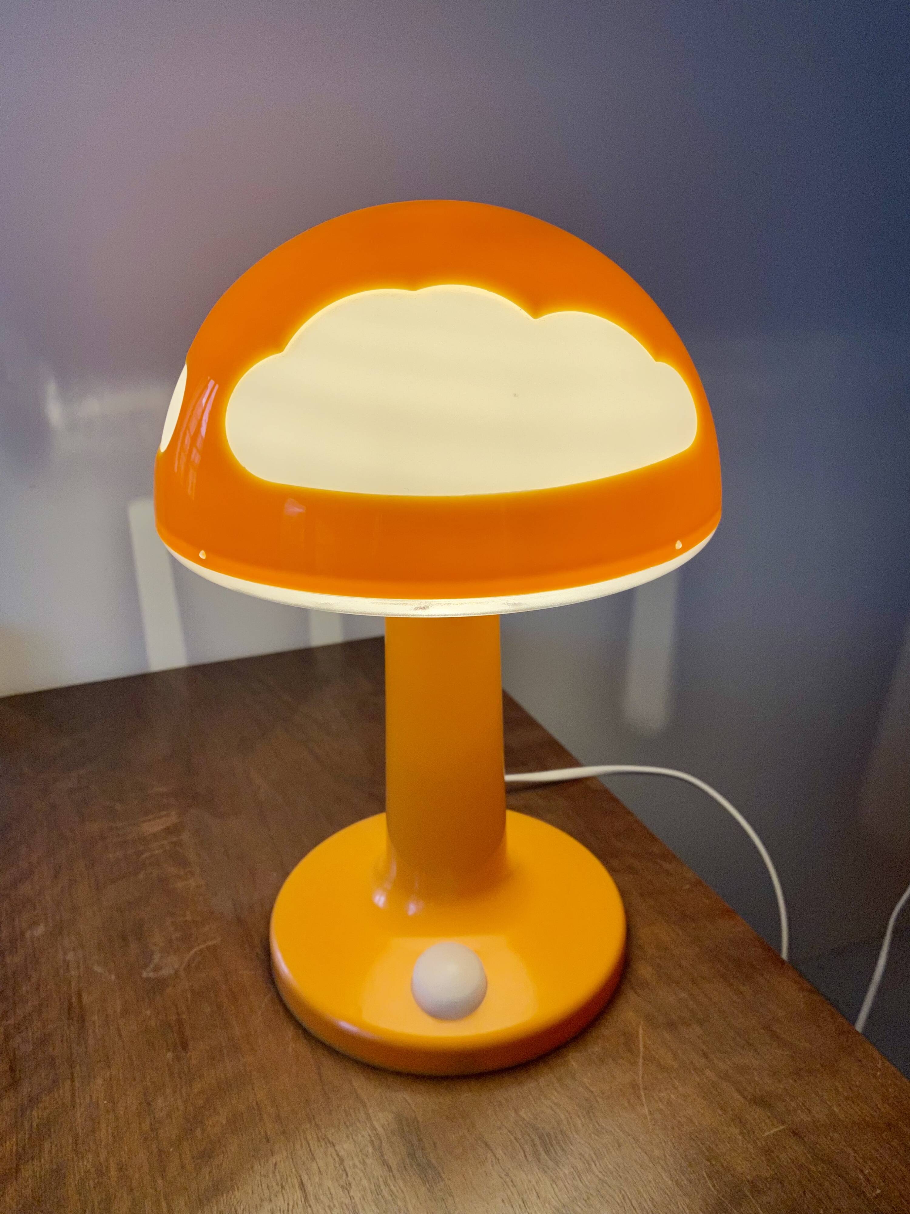 Cloud mushroom lamp Skojig Ikea orange design Henri Preutz