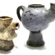 Pair of small ceramics from 1973 by Van Woerden for Vest Gouda