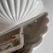 Shell-shaped ceramic wall light Italian