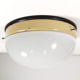 Bauhaus ceiling lamp with opaline glass and bakelite