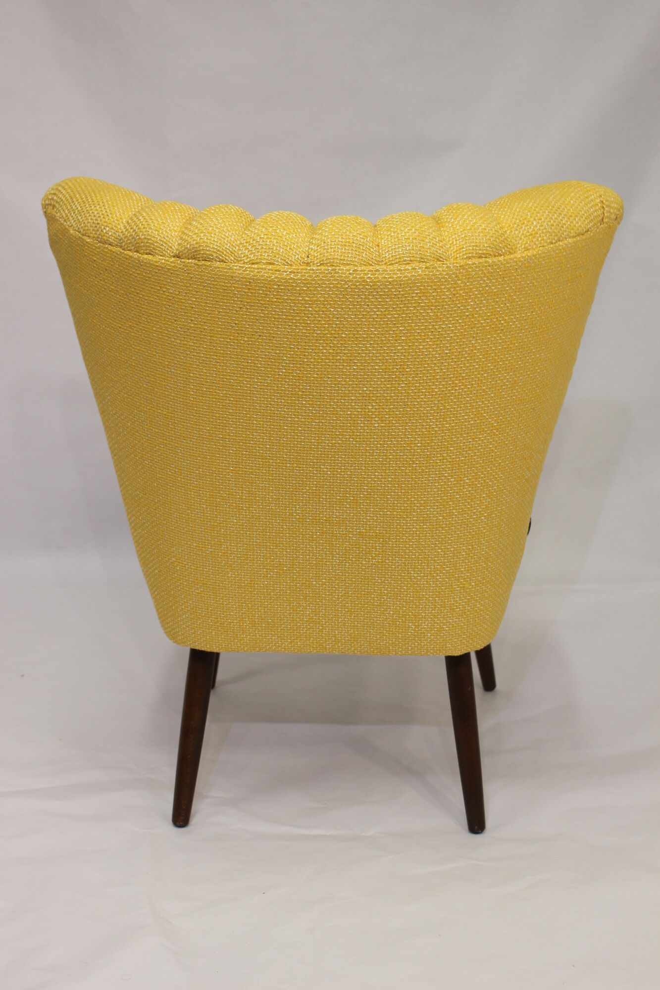 50s vintage cocktail armchair "yellow lelievre fabric