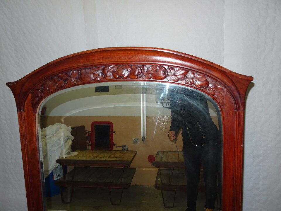 Mirror wooden Art new 100 x 148 cm