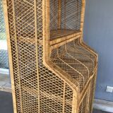 Vintage rattan bookcase