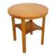 vintage light wood pedestal table from the 50s 60s
