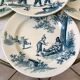 Set of 5 flat plates Iron Earth model "Garde-Champêtre" late nineteenth