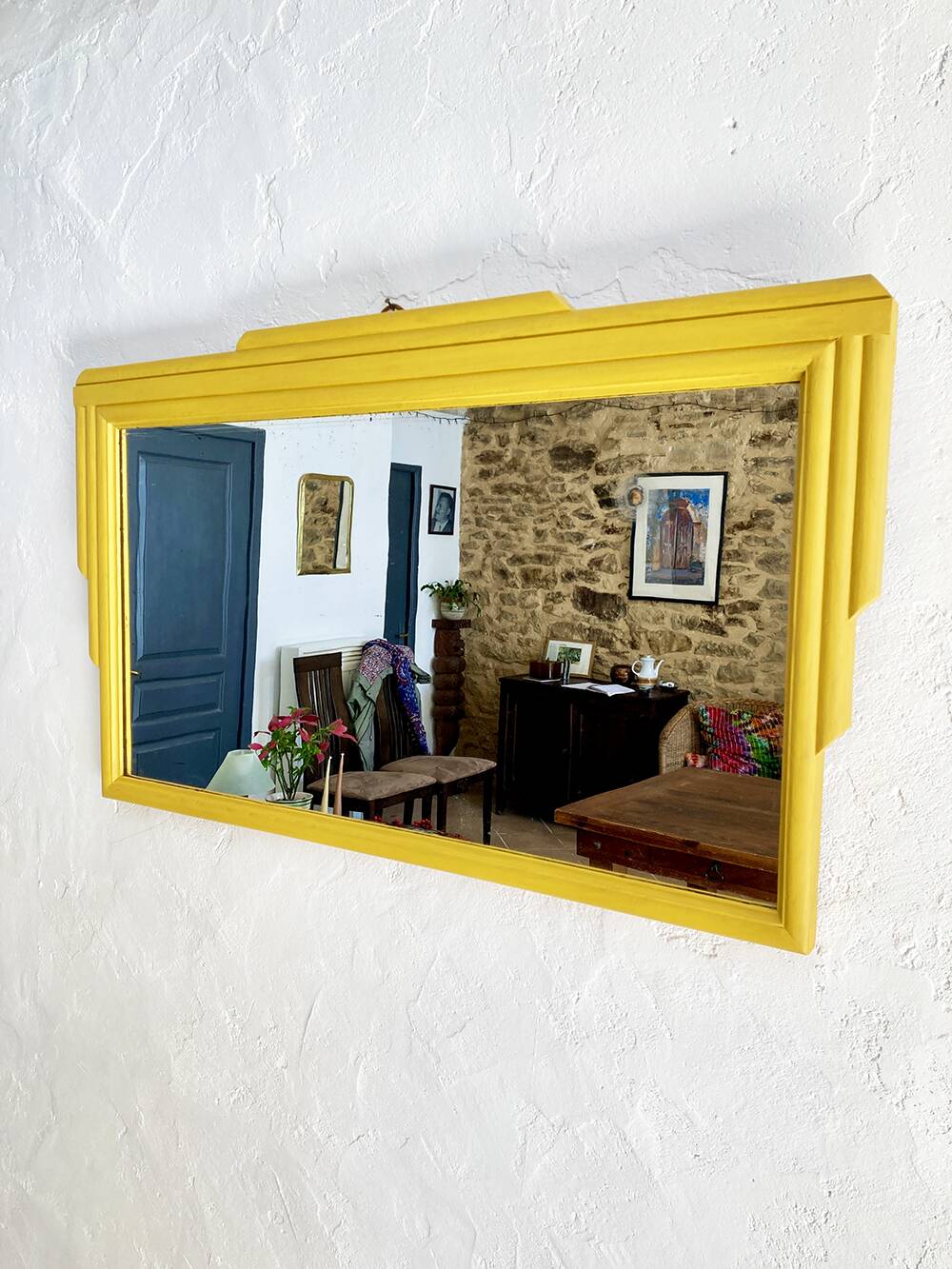 Horizontal art deco mirror