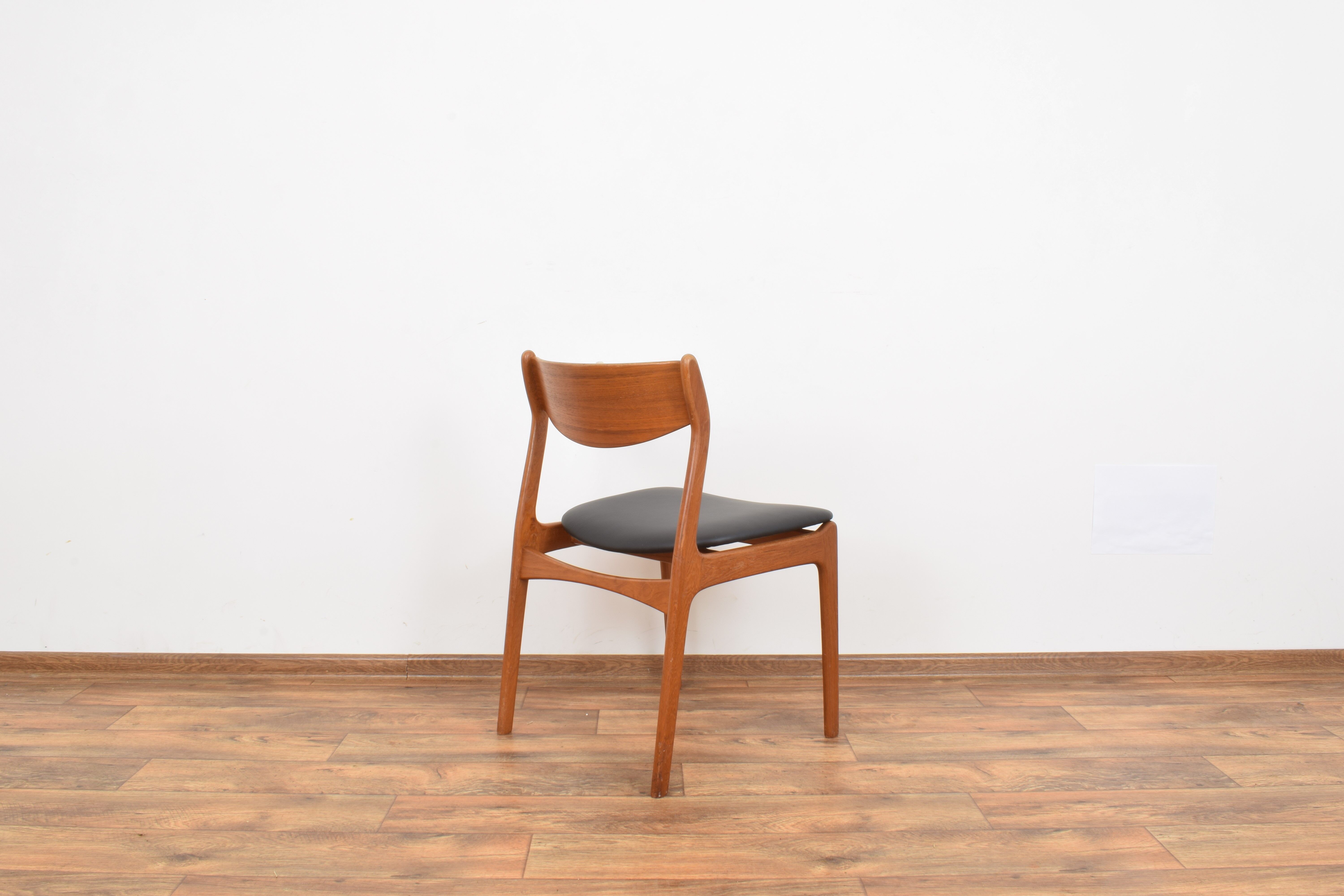 Mid-century danish teak & leather dining chair by P.E. Jørgensen for Farsø Stolefabrik, 1960s