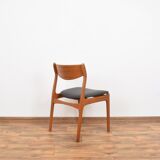 Mid-century danish teak & leather dining chair by P.E. Jørgensen for Farsø Stolefabrik, 1960s
