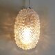Ceiling light or oval wall light in moulded glass - mid 20th century.