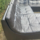 Incanto Italy modular corner sofa in brown leather