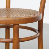 Vintage Bistro Chair with Woven Seat